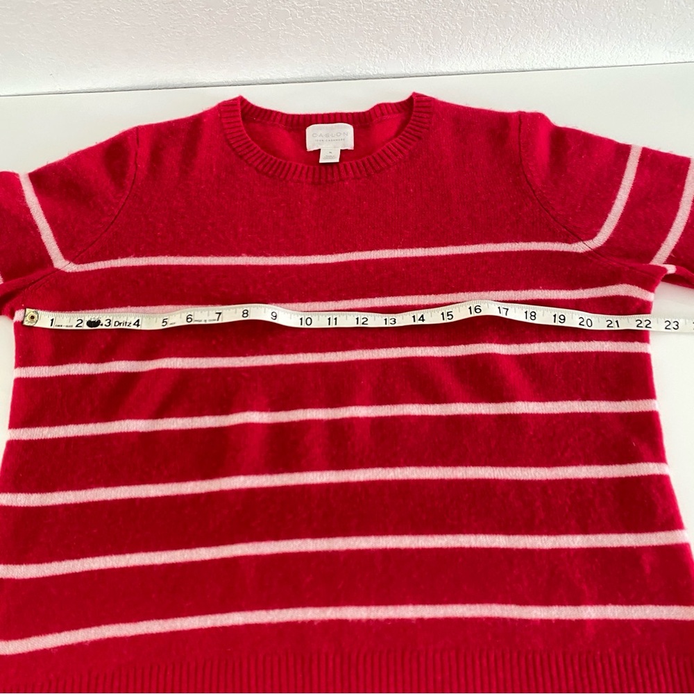 Calson Red Striped cashmere Sweater - Picture 7 of 8